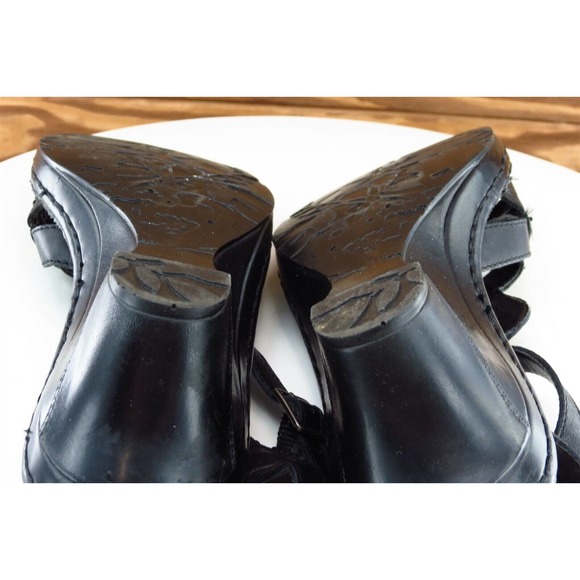 DOCKERS Sz 9 M Black Gladiator Leather Women Sandals - Picture 6 of 7